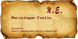 Marzsinyan Evelin névjegykártya